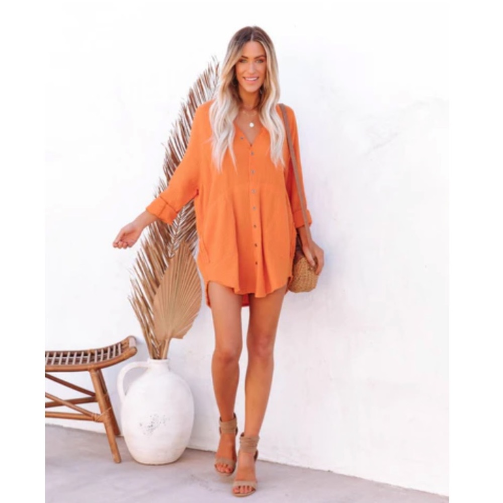 VICI Button-Down Tunic Dress